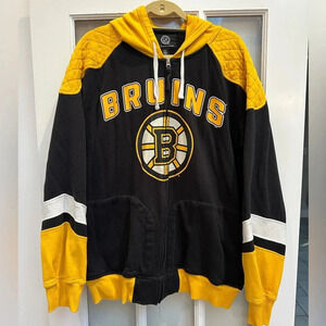 NHL Licensed by Carl Banks Boston Bruins Full Zip Hoodie Sweatshirt Size 2XL